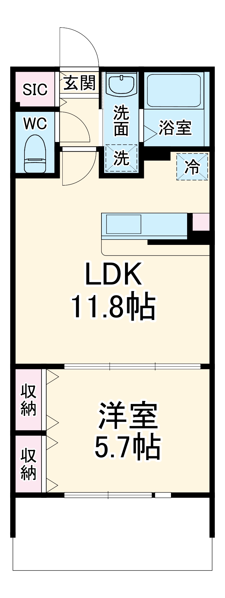 アザーレ・レミファ生田の間取り