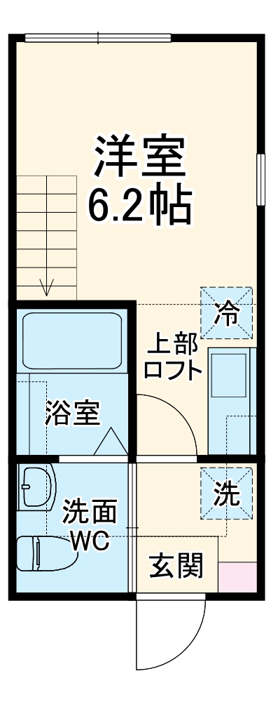 ハーミットクラブハウス石川町麗の間取り