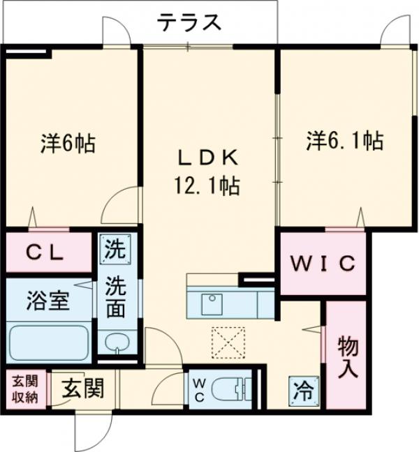 セレスティア北小岩Ⅱ・301号室の間取り