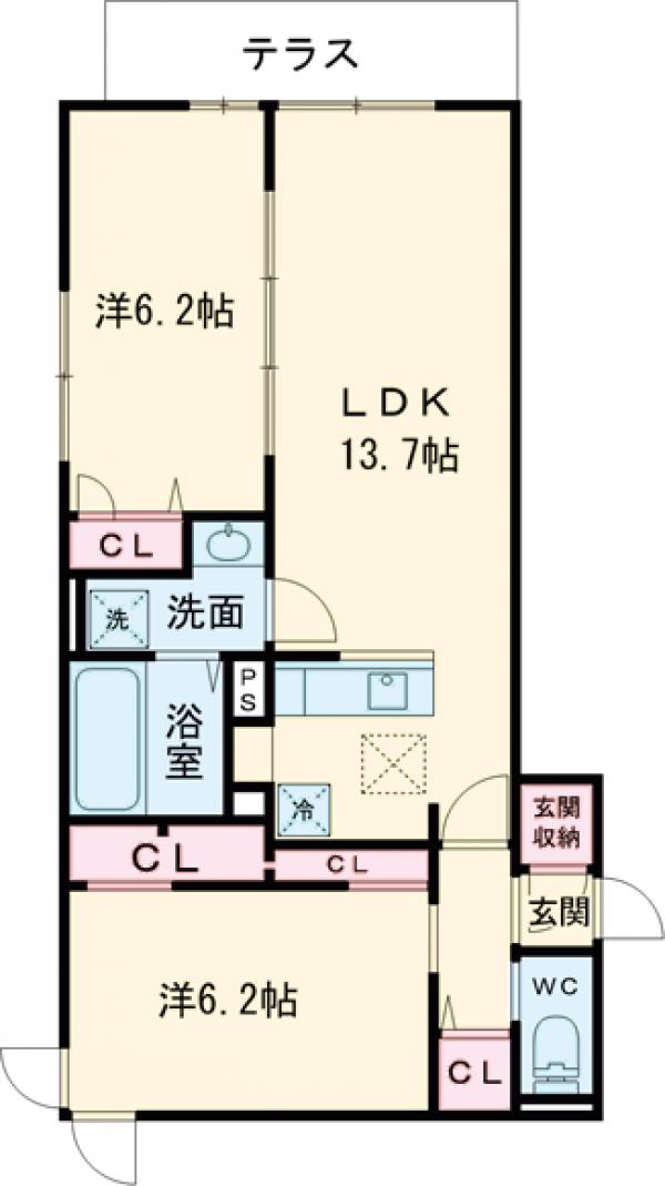 セレスティア北小岩Ⅱ・302号室の間取り