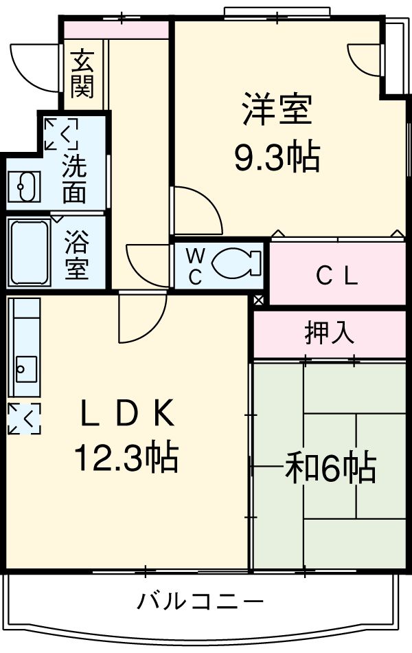 エーリス庄内の間取り