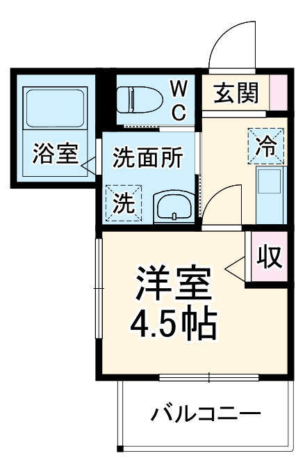 ＭＥＬＤＩＡ相武台前Ⅱ・101号室の間取り