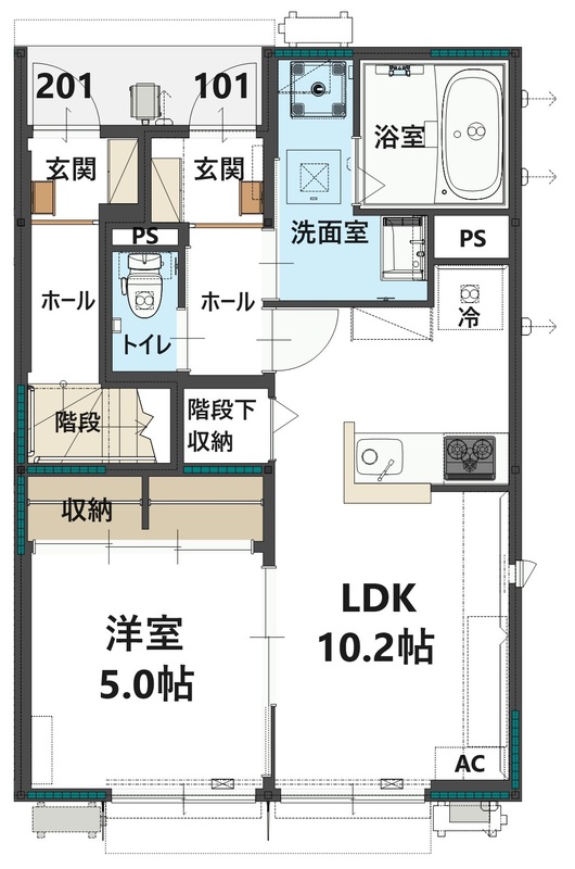 カーサオハナの間取り