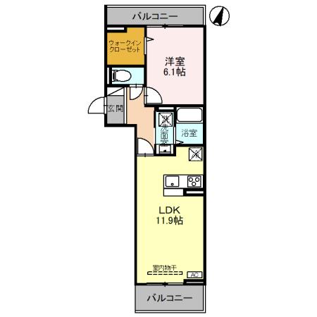 ノーブルヴィラ錦町Ⅰの間取り