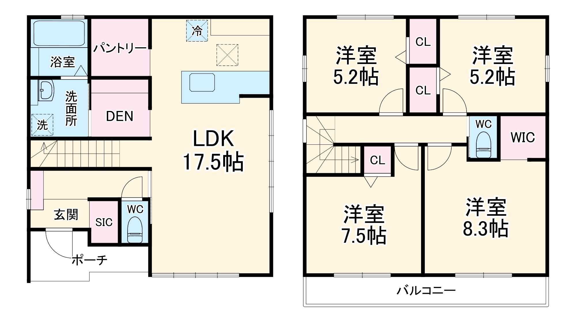 篭屋1丁目戸建の間取り