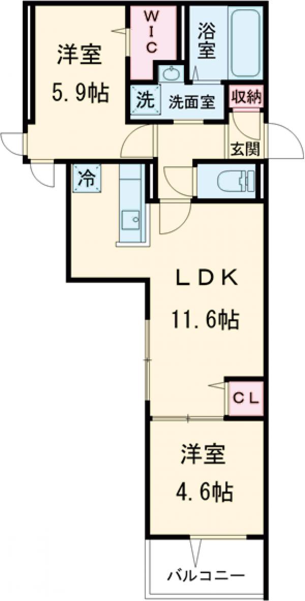 （仮称）足立区六町２丁目PJⅡ・201号室の間取り