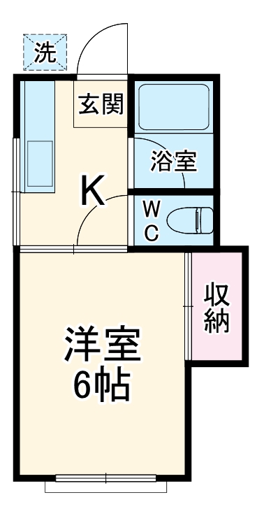 コーポオカベAの間取り