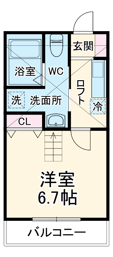 アプローズ湘南Ⅱの間取り