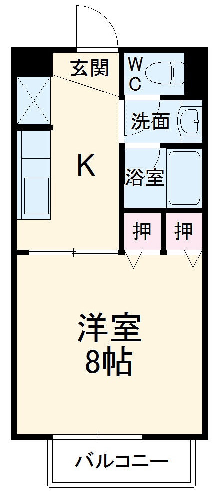 サープラス美咲の間取り