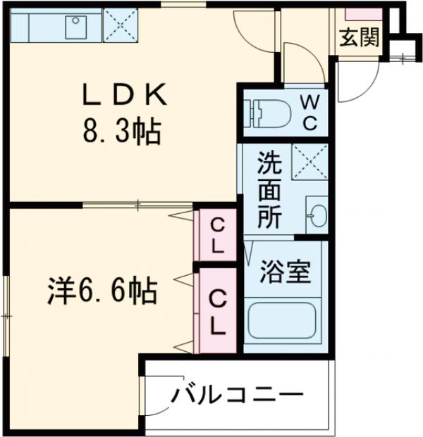 フジパレス助松町サウスの間取り