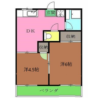 森ハイツの間取り