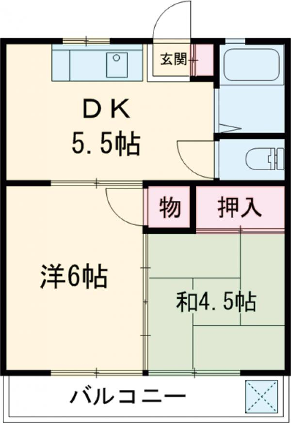 英進ハイツの間取り
