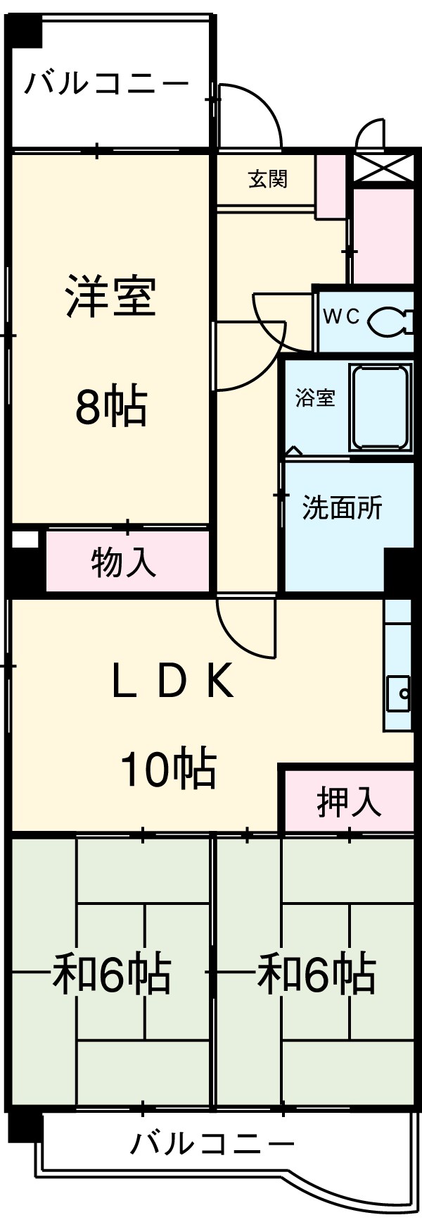 コーポみやぎ野の間取り
