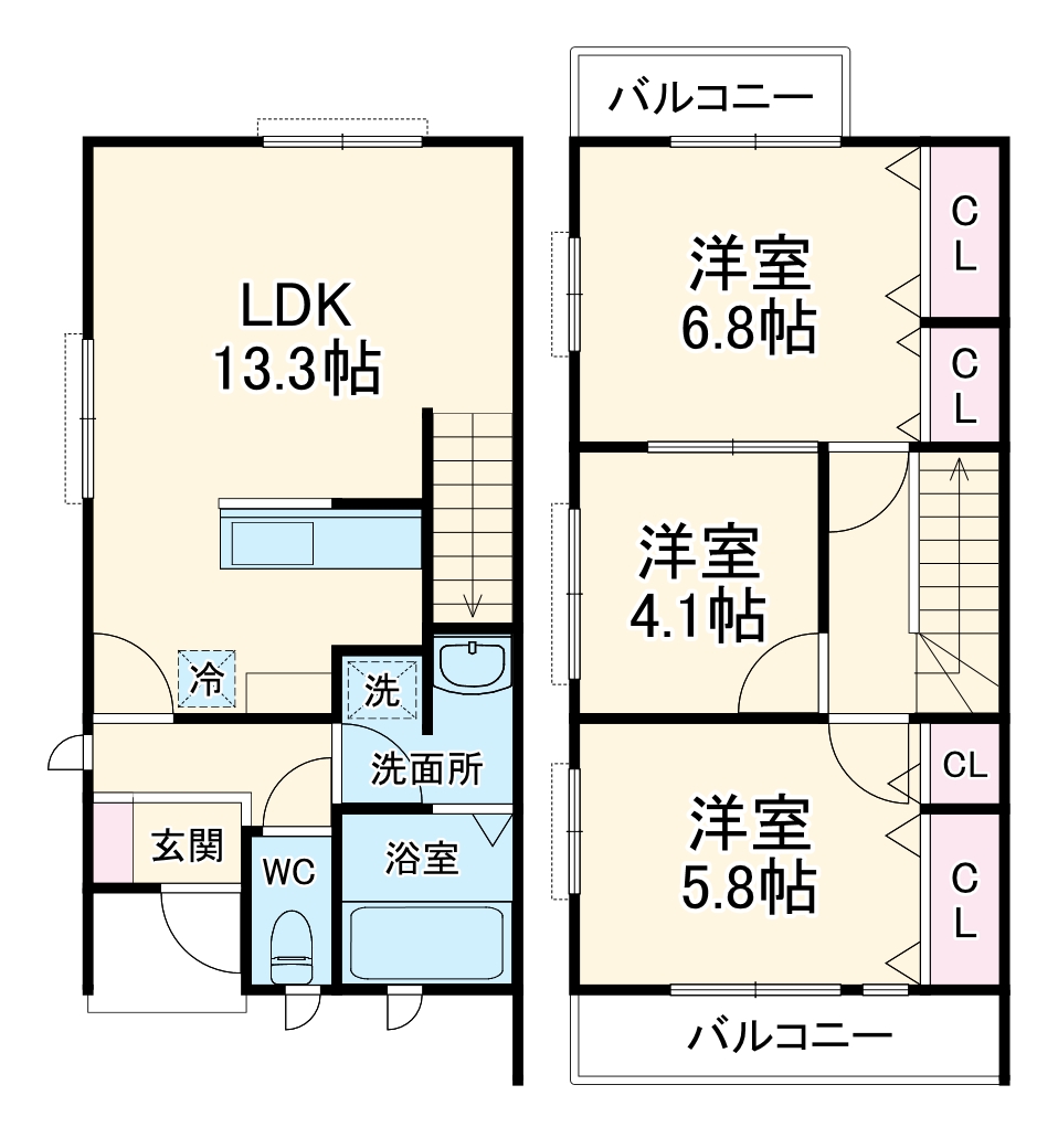 宮本町ドリームメゾンの間取り