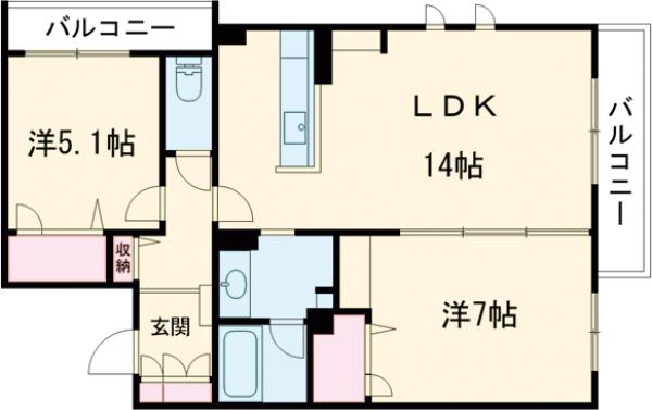 シャーメゾンステージ松山の間取り