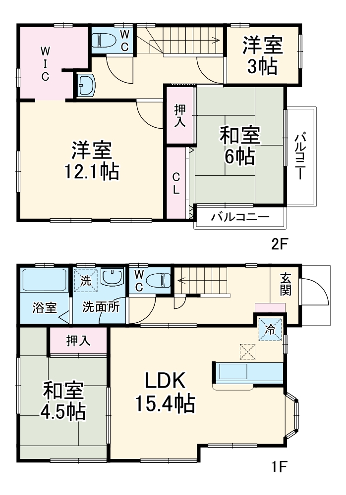 岸町2丁目戸建の間取り