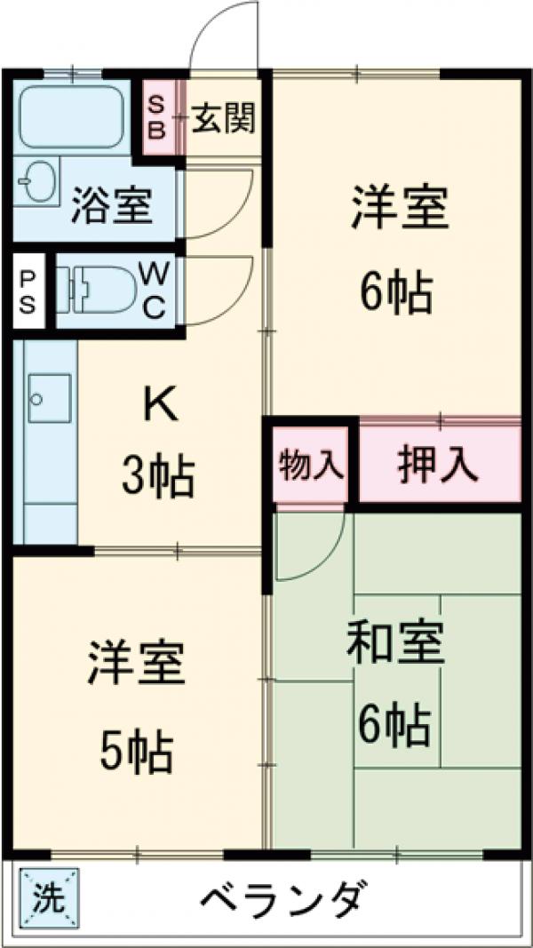 サンハイツ多摩の間取り