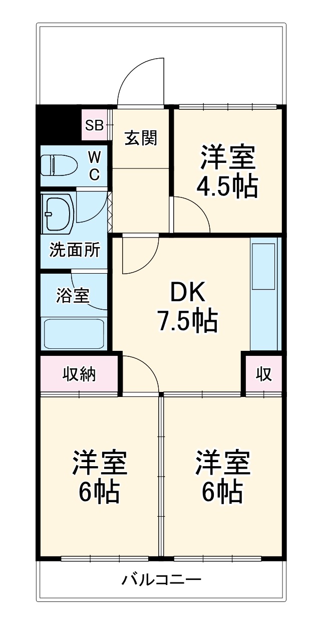 薫荘コーポの間取り