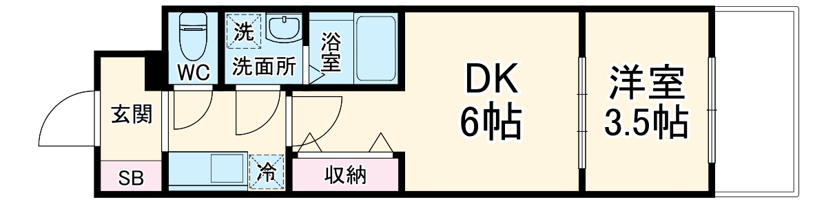 エスリードレジデンス大阪谷町ザ・マークスの間取り