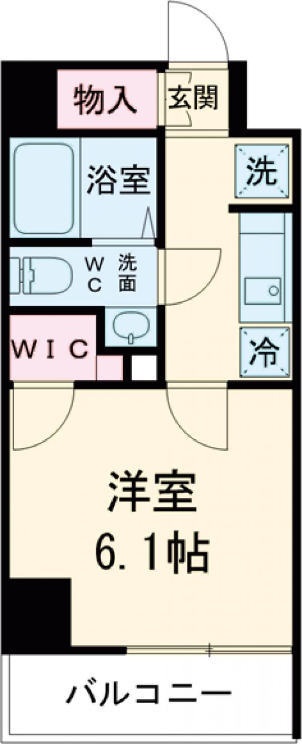 宝町の完工年月(2024年5月)築の賃貸マンションの間取り