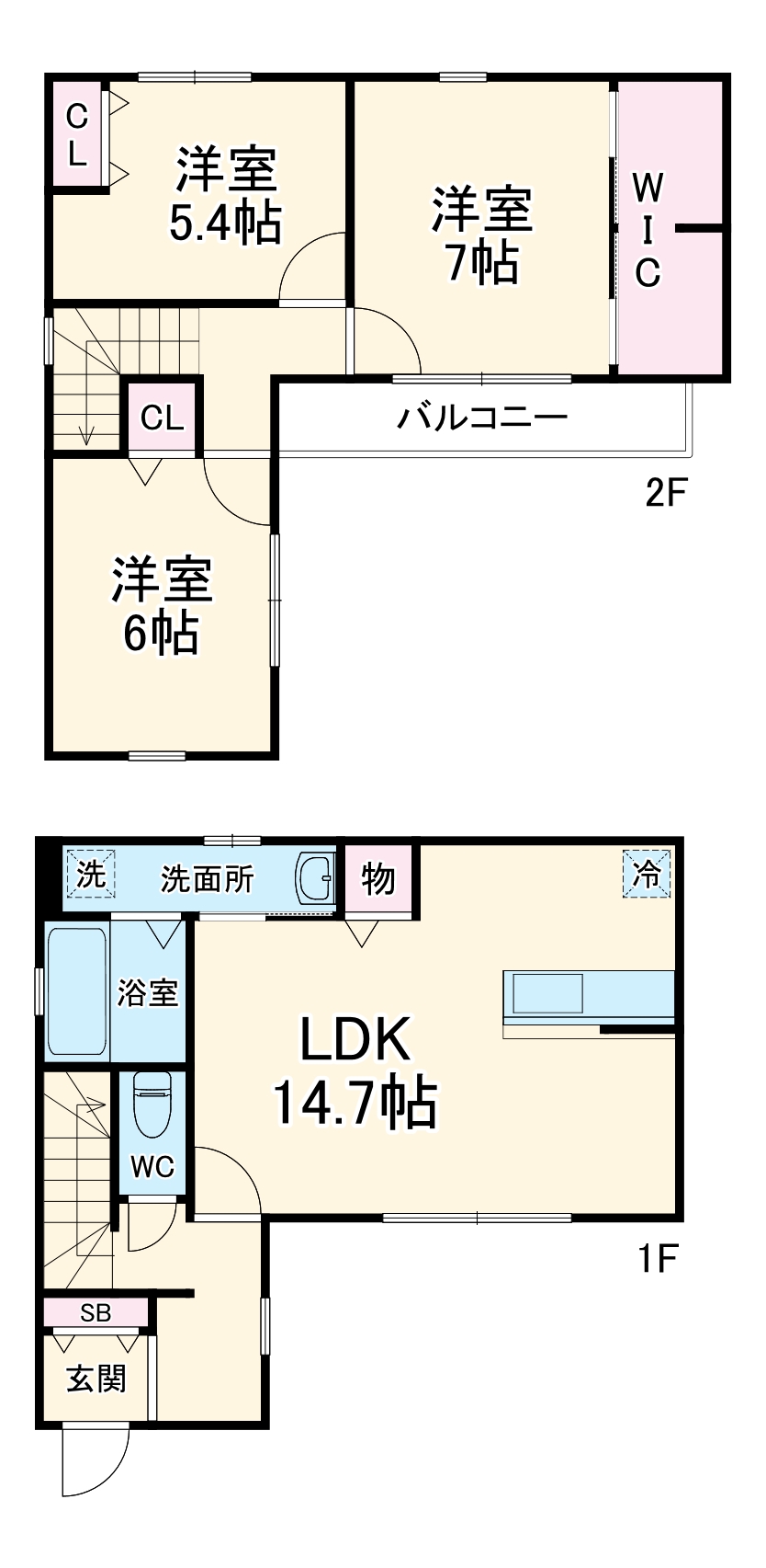 ブリアシエル新居Ⅲの間取り