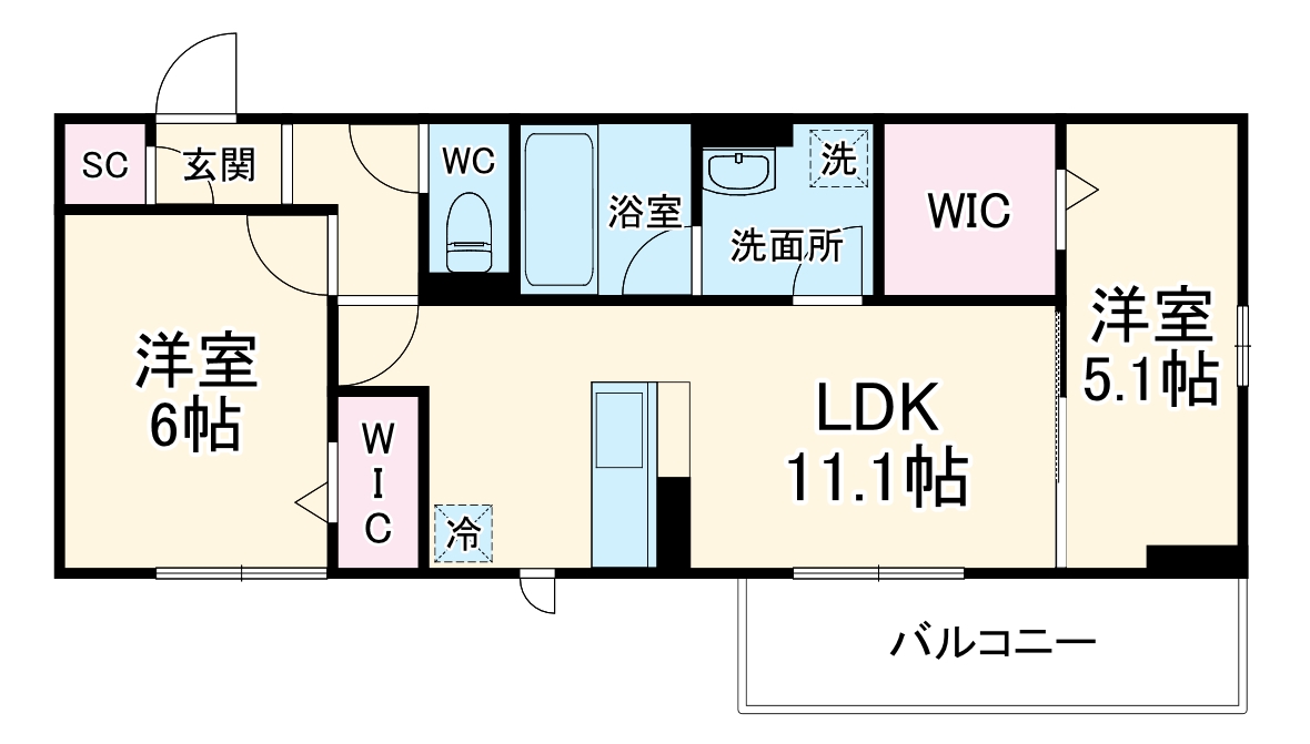 ボヌールの間取り