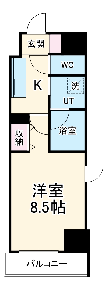 リシュドール名駅南の間取り
