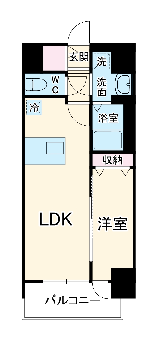 プレサンス今池駅前フェルディノの間取り