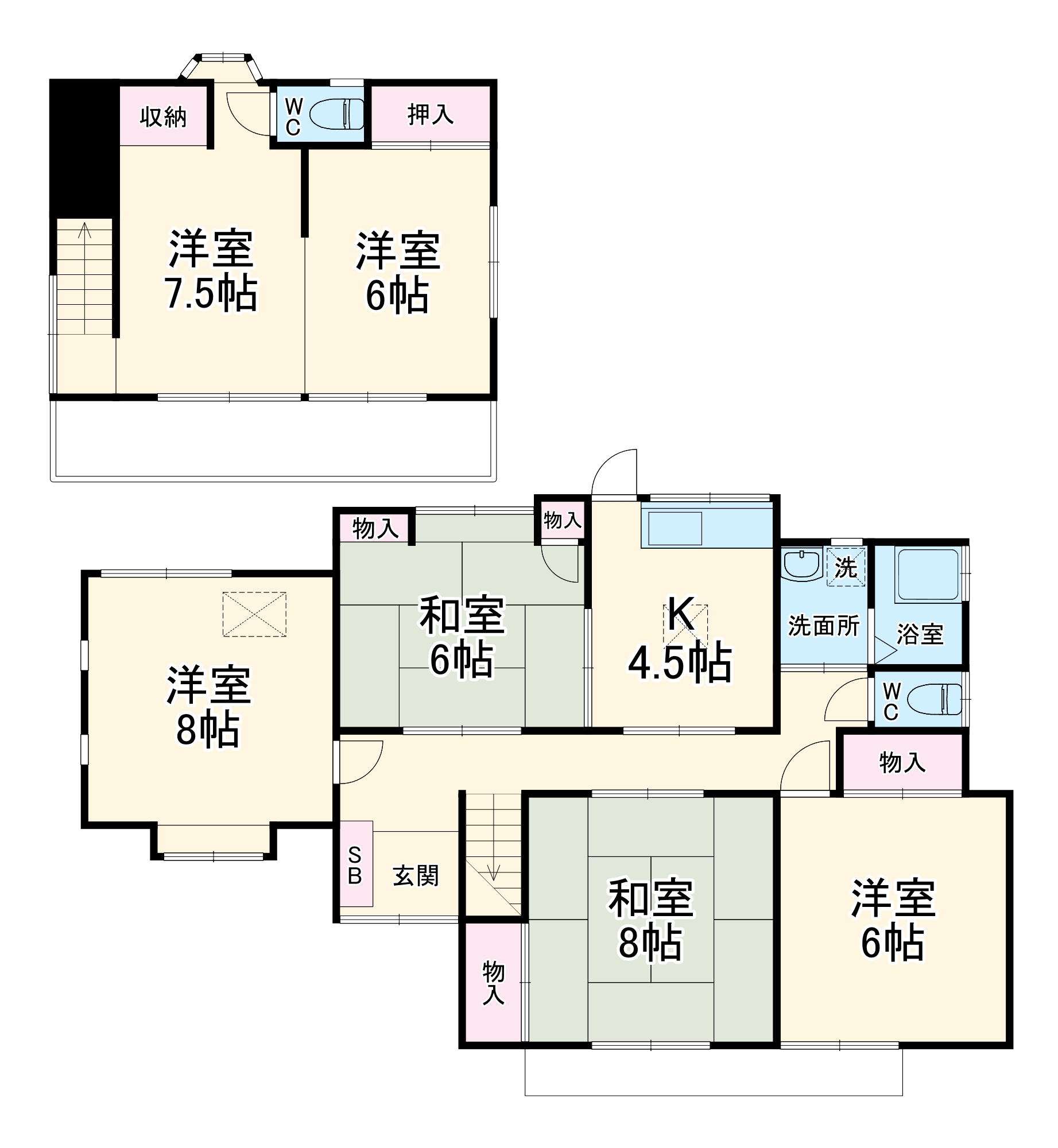 平野戸建の間取り