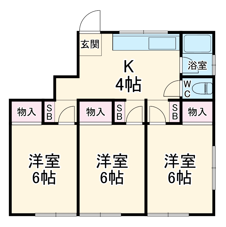 河本コーポの間取り
