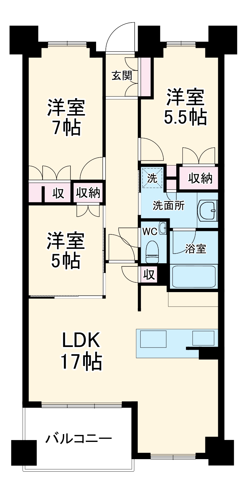 アヴァンセテラス瑞穂日向町の間取り