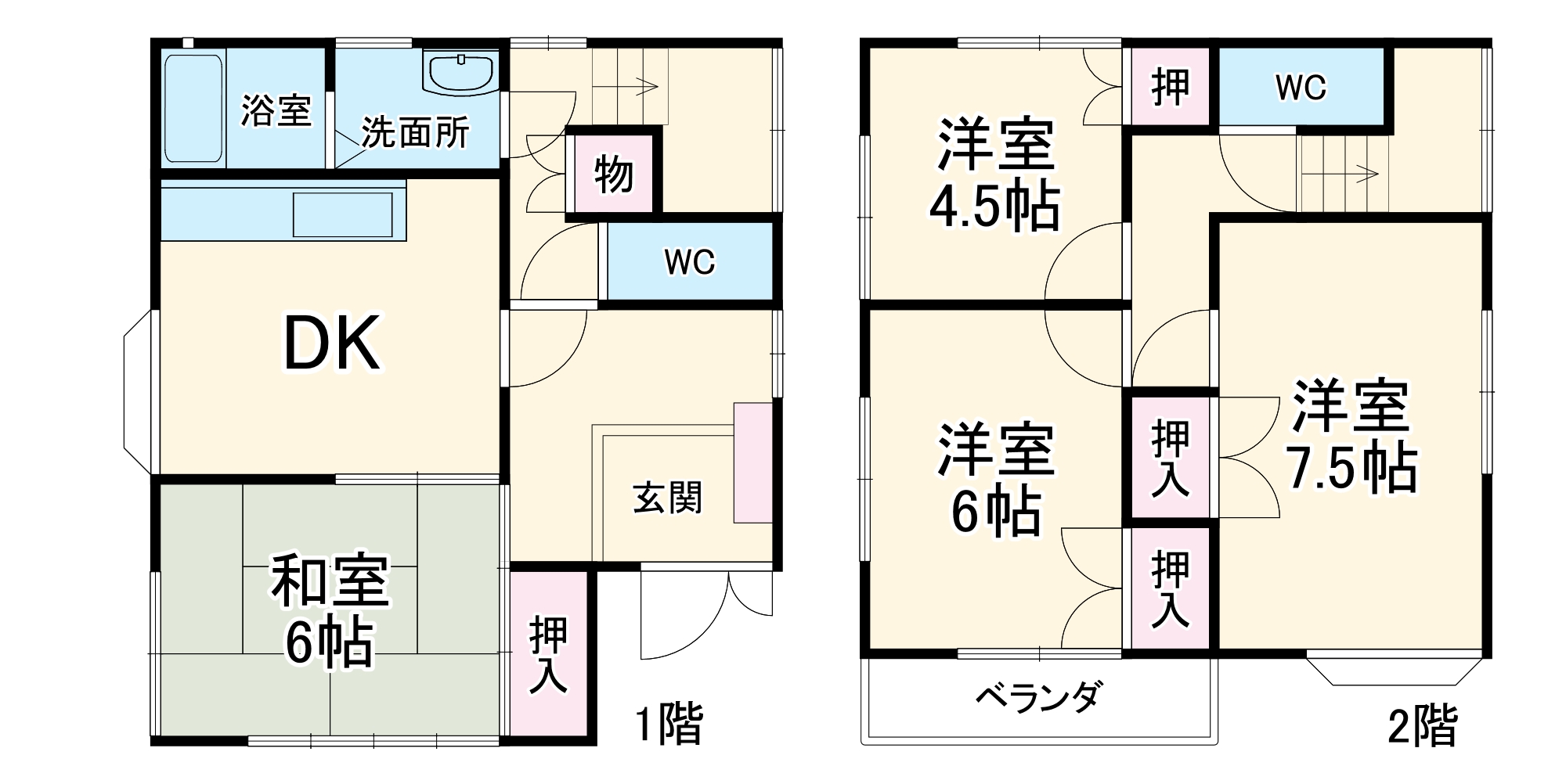 千塚戸建の間取り