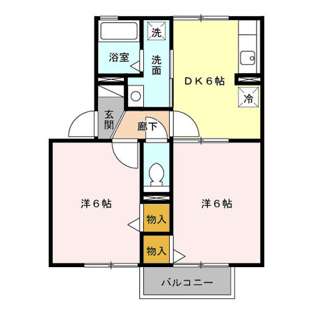 エクセル川端 E棟の間取り