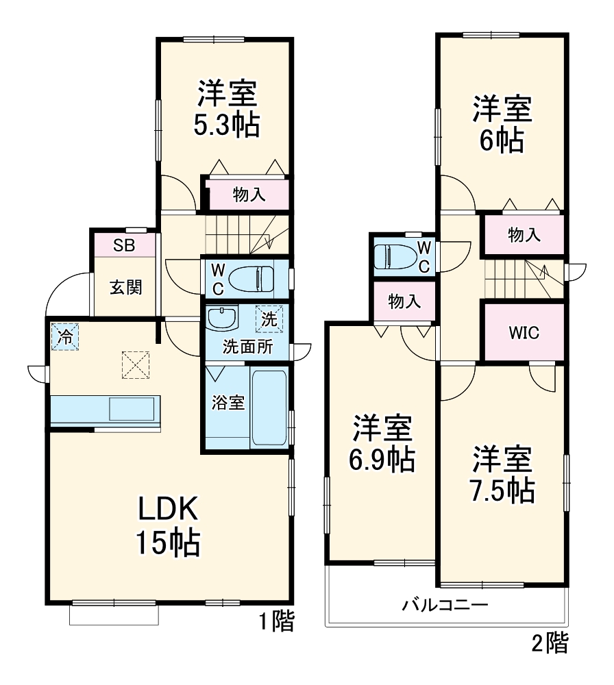 Kolet勝田台南の間取り