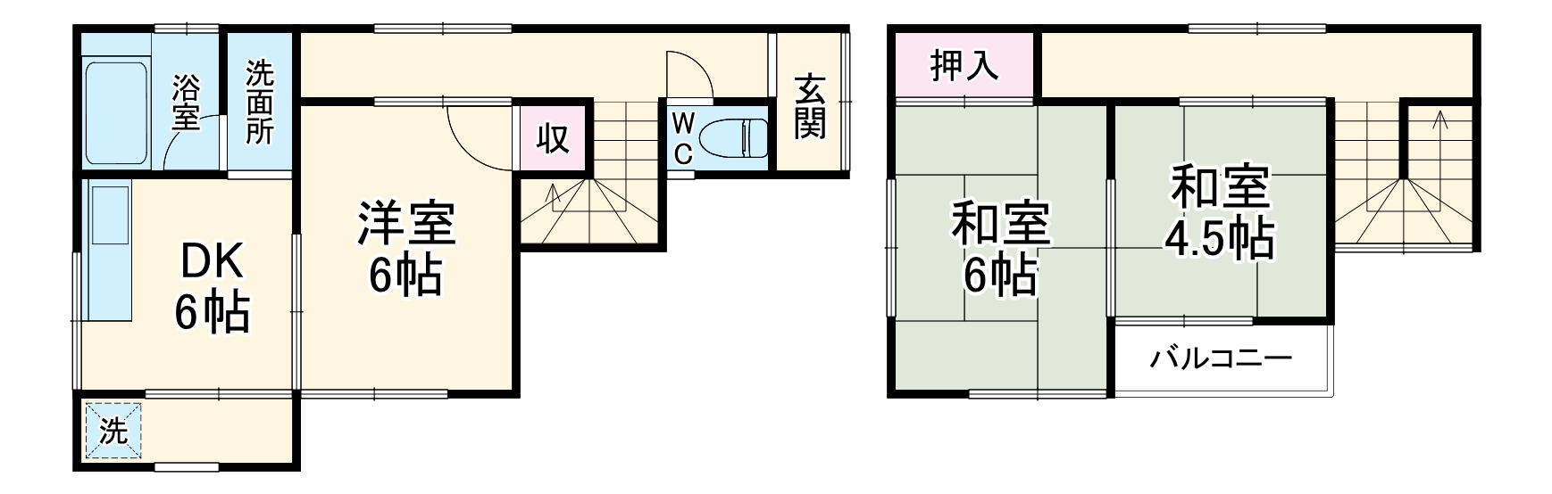 二葉戸建の間取り