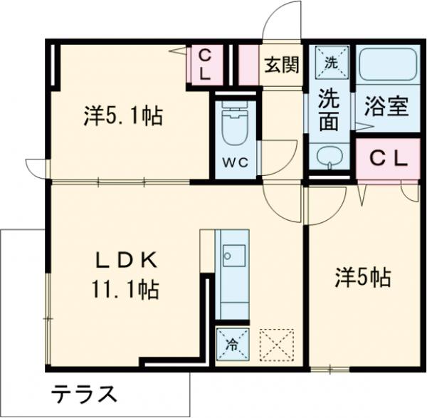 カサベルテ鹿骨の間取り