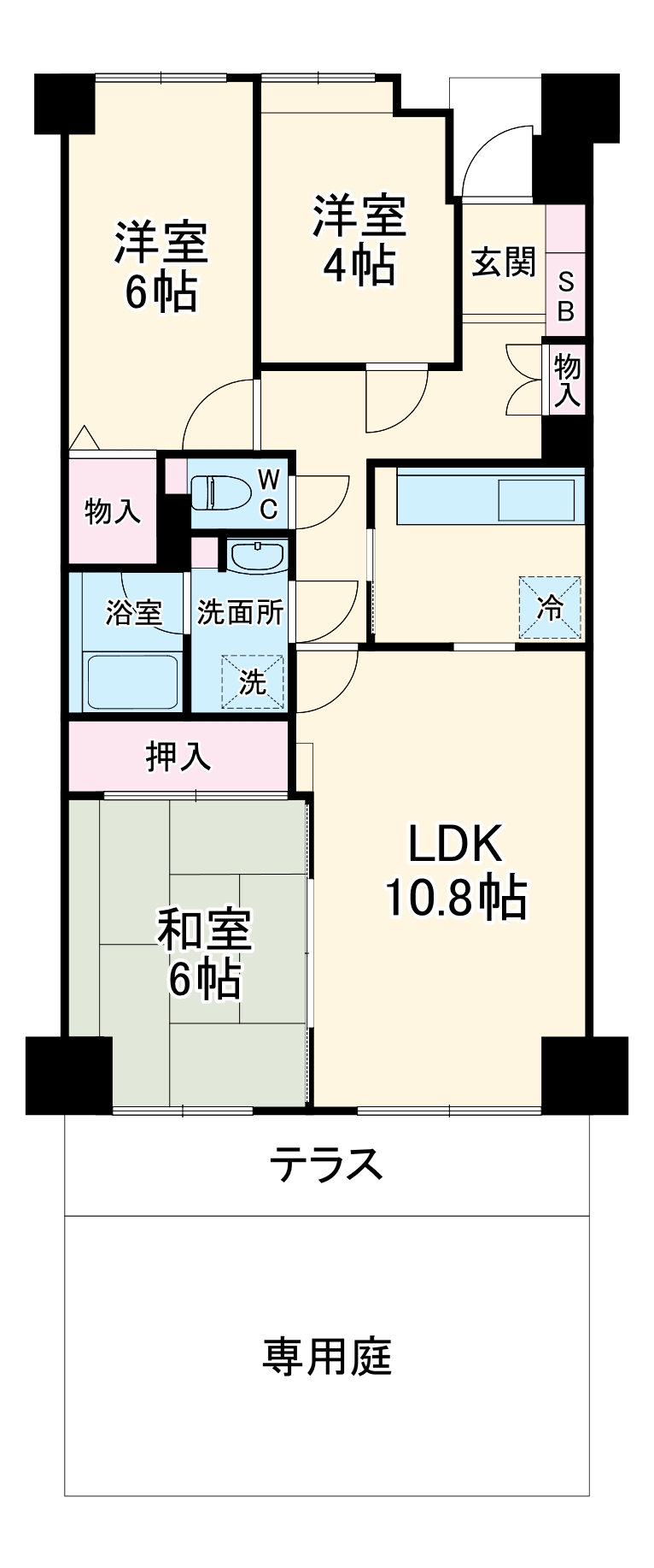 杁中スカイタウンA棟の間取り