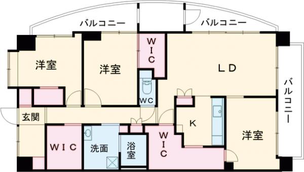 オークピア筑紫丘の間取り