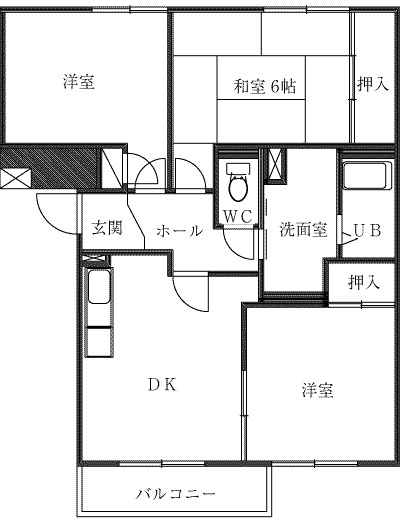シャルマンハイツAの間取り