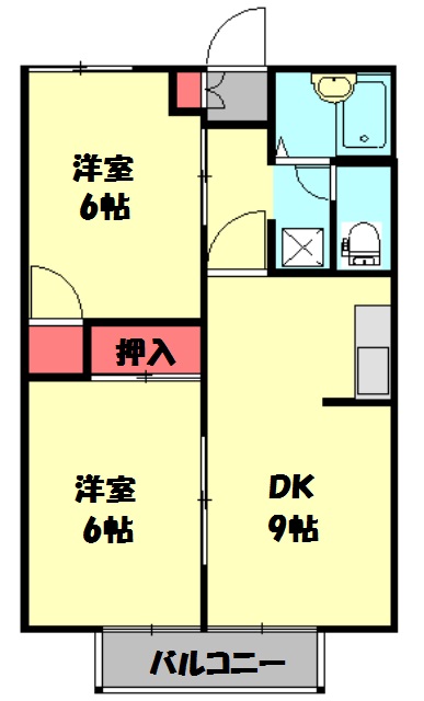 ハイツカテリーナⅢ号棟の間取り