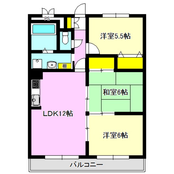 ベルメゾン小鳥弐番館の間取り