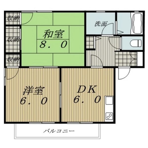 ローズガーデン800 D棟の間取り
