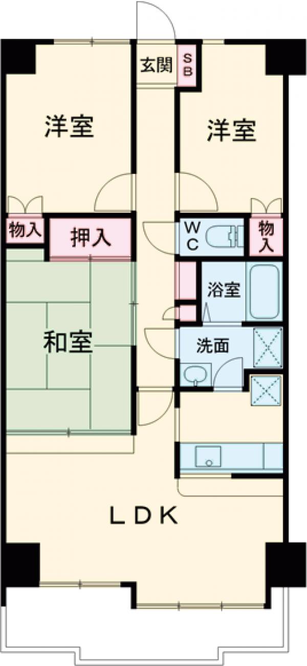 グランドハイツ睦町の間取り