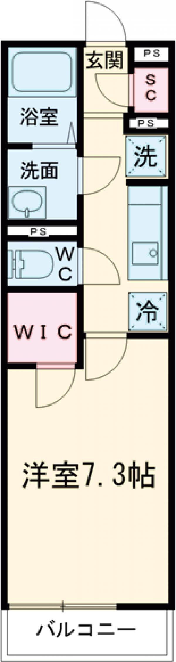 リブリ・竹ノ塚Ⅲ・308号室の間取り