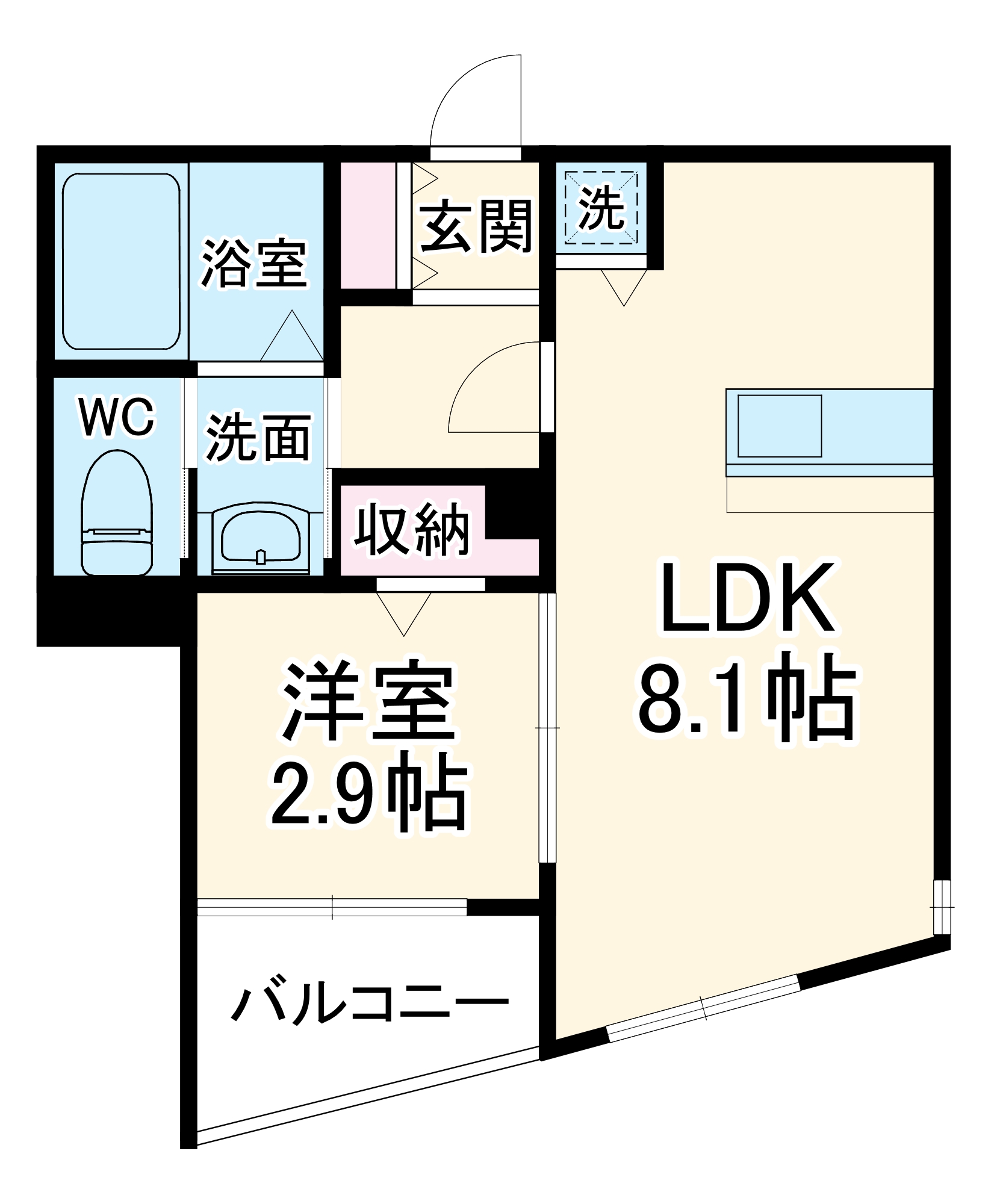 Mark Duo大和田Ⅰの間取り