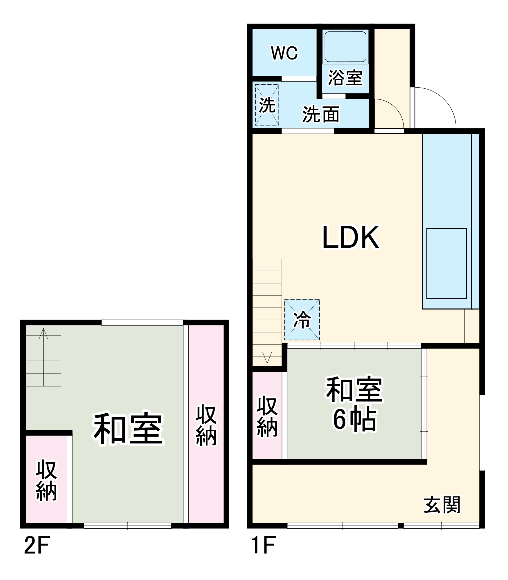 大矢知 貸家の間取り