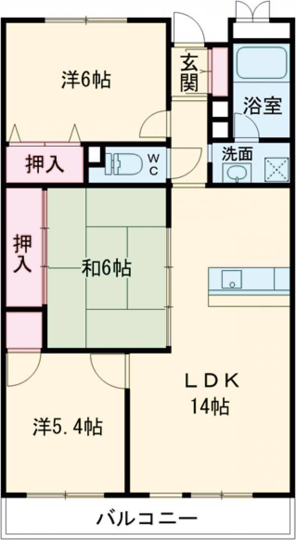 パークウエスト石原の間取り