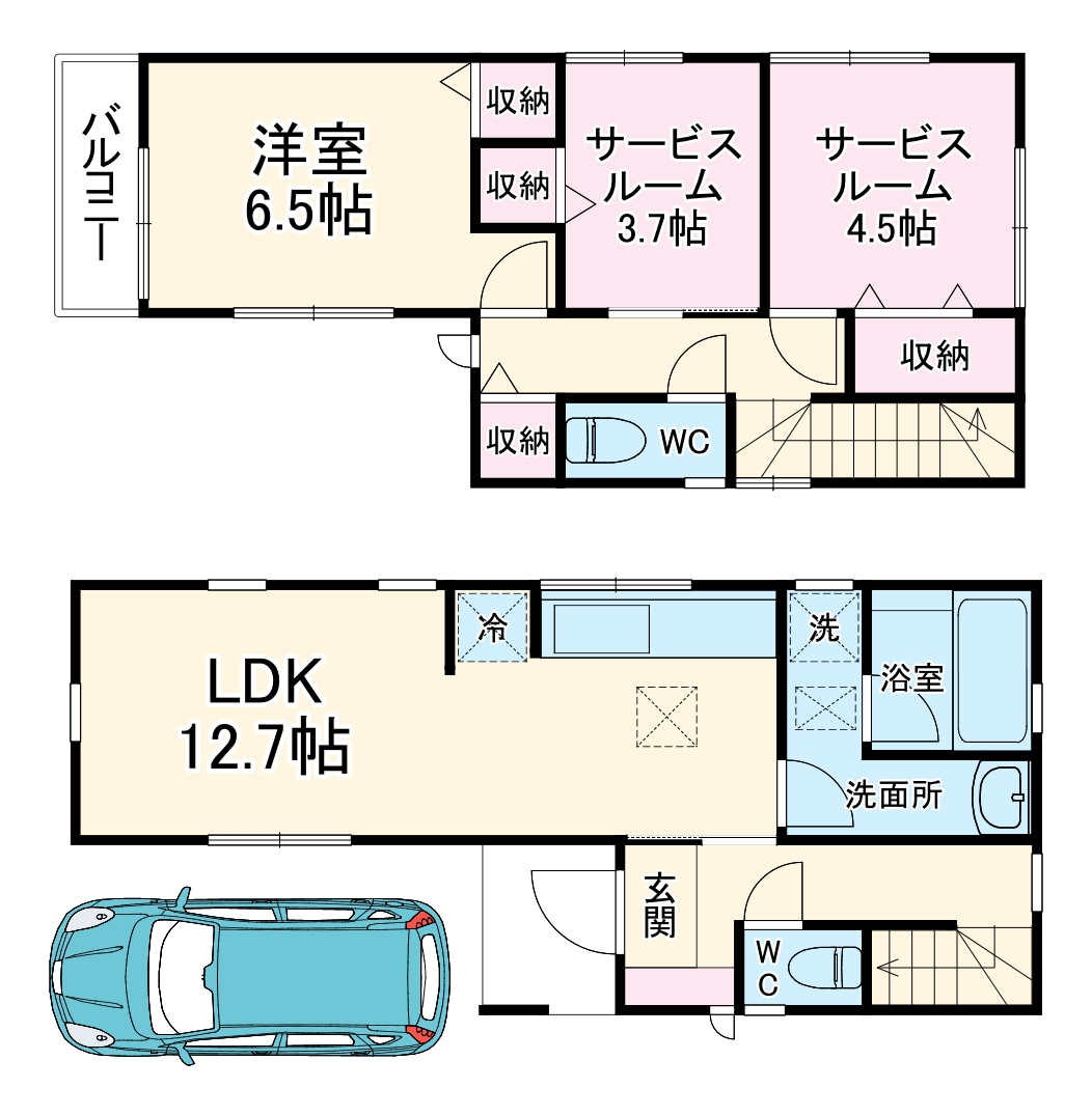 サングリーンハウスの間取り