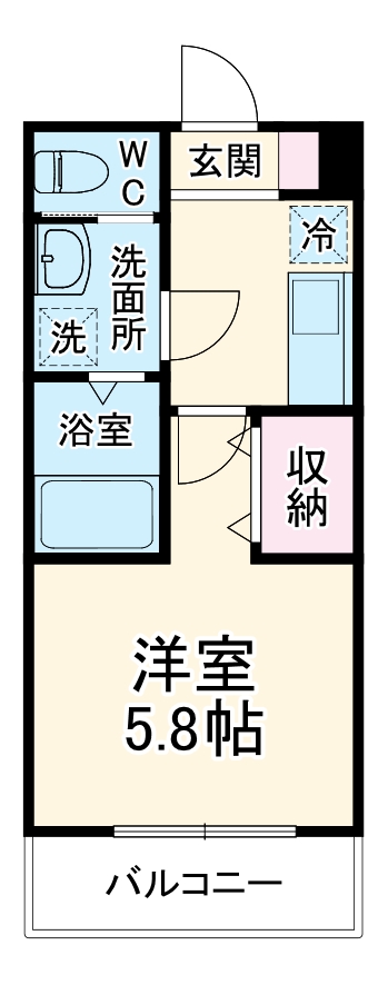 ＭＥＬＤＩＡ新座・303号室の間取り