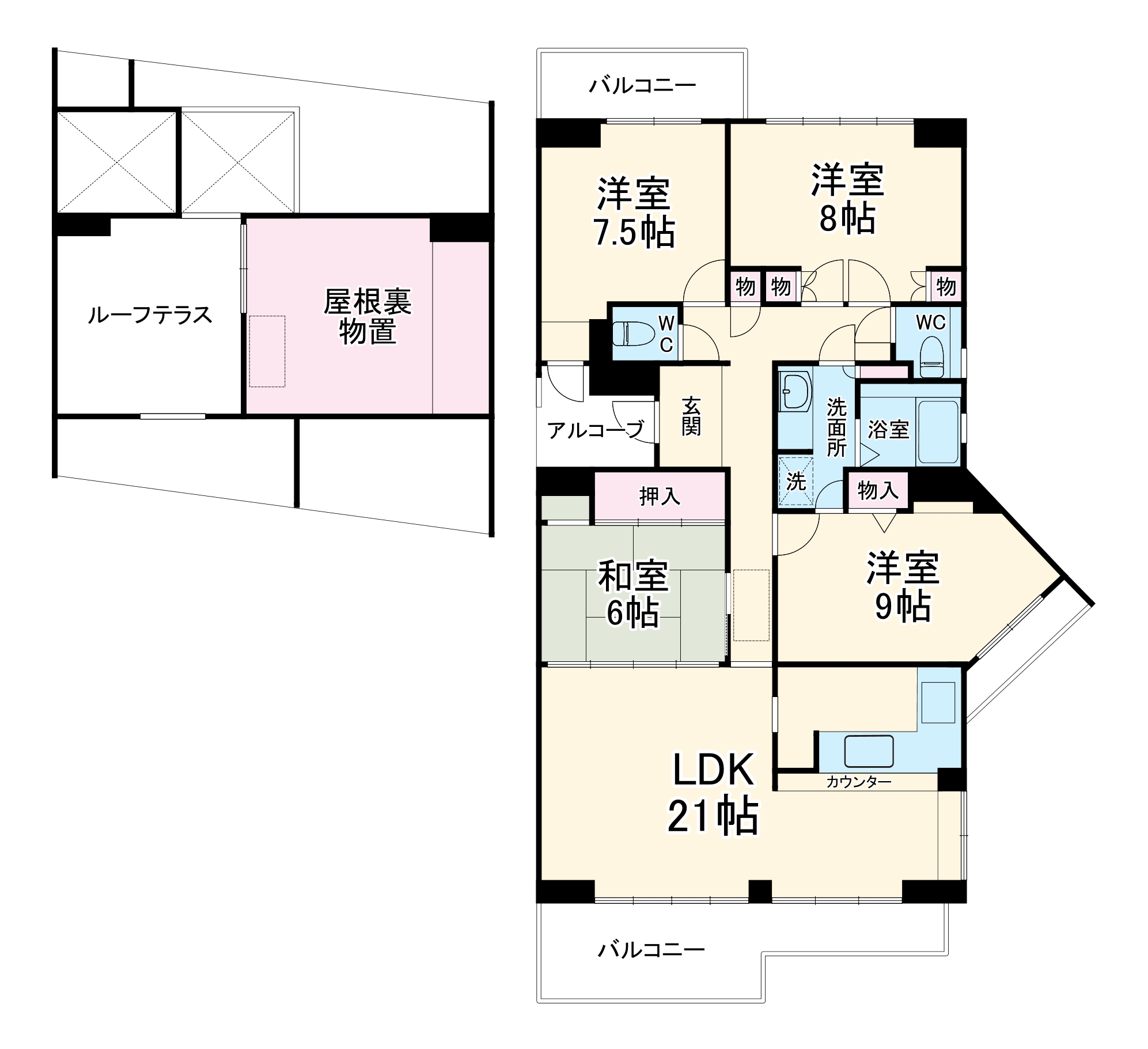 フォーラム海風の街12号棟の間取り